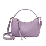 Wholesale Women Fashion Simple Solid Color Woven Zipper Crossbody Bag - Image 5