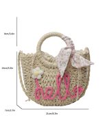 Wholesale Women Fashion Casual Vacation Straw Woven Beach Handbag - Image 4