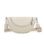 Wholesale Women Fashion Casual Solid Color Zipper Crossbody Bag - Image 5