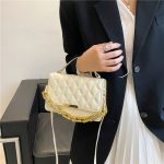 Wholesale Women Fashion Solid Color Rhombus Messenger Bag - Image 4
