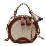 Wholesale Women Fashion Solid Color Rhombic Zipper Round Chain Crossbody Bag - Image 5
