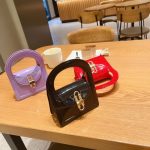 Women Fashion Solid Color Square Mini Chain Handle Crossbody Bag - Image 5