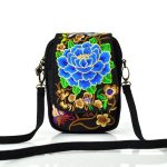Wholesale Women Bohemian Ethnic Floral Embroidered Design Crossbody Zip Bag - Image 5