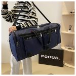 Wholesale Men Casual Sports Basic Alphabet Foldable Large Capacity Oxford Duffle Bag - Image 2