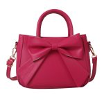 Women Fashion Casual Solid Color Bowknot Square Handbag - Image 4