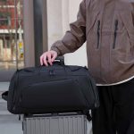 Wholesale Men Leisure Sports Basic Solid Color Large Capacity PU Duffle Bag - Image 3