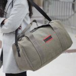 Wholesale Men Leisure Sports Basic Large Capacity Canvas Duffle Bag - Image 2