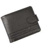 Men'S Fashion Solid Color Pu Leather Short Zipper Buckle Wallet - Image 5