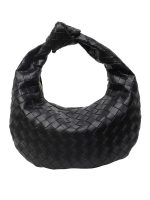 Women Fashion Casual Solid Color Woven Dumpling Handbag - Image 4