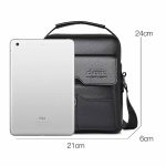 Men Fashion Casual Commuter PU Crossbody Bag - Image 4