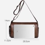 Men Fashion Casual Commuter Barrel Crossbody Bag - Image 4