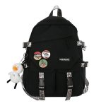 Wholesale Neutral Casual Design Solid Color Canvas Large Capacity Backpack - Image 4