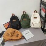 Wholesale Canvas Neutral Casual Design Solid Color Large Capacity Backpack - Image 4