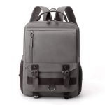 Wholesale Men Fashion Casual Commuter Canvas Backpacks Bag - Image 4