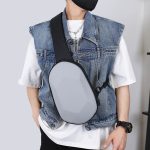 Men Casual Sports Commuter Hard Shell Chest Bag - Image 4