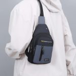 Men Fashion Casual Commuter Oxford Chest Bag - Image 2