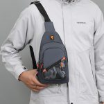 Wholesale Men Fashion Casual Basic Commuter Camouflage Nylon Chest Bag - Image 4