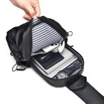 Wholesale Men Fashion Casual Basic Commuter Solid Color Nylon Chest Bag - Image 4