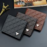 Wholesale Men Simple Casual Diamond Multi-Card Square Wallet - Image 4