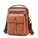 Wholesale Men Casual Basic Commuter Zipper PU Crossbody Bag - Image 3