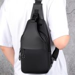 Wholesale Men Casual Vintage Commuter Zipper Oxford Chest Bag - Image 4