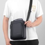 Wholesale Men Casual Basic Commuter Zipper PU Crossbody Bag - Image 4