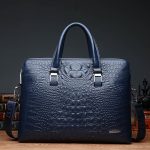 Wholesale Men Fashion Business Office Crocodile Handle Bag - Image 3