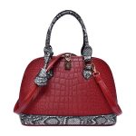 Women Fashion Casual Crocodile Pattern Handbag Two-Piece Bag - Image 3