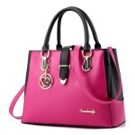 Wholesale Women Fashion Casual Color Contrast Large Capacity Handbag - Image 5