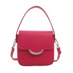 Wholesale Women Fashion Versatile Square Solid Color Saddle Shoulder Bag - Image 5