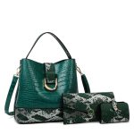 Wholesale Women Fashion Crocodile Print Large Capacity Handbag Sets - Image 5