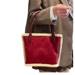 Wholesale Vintage Plush Large Capacity Tote Bag - Image 4