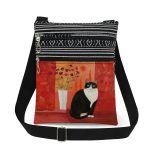 Wholesale Fashion Cute Double Zipper Cat Printed Shoulder Bag - Image 5