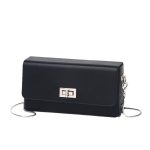 Women Fashion Casual Simple Solid Color Chain Small Square Shoulder Bag - Image 5