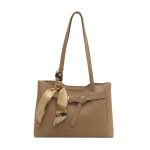 Wholesale Women Fashion Casual Solid Color Large Capacity Ribbon Tote Bag - Image 5