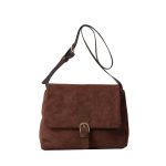 Women Fashion Retro Solid Color Frosted Shoulder Bag - Image 5