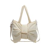 Wholesale Women Fashion Elegant Solid Color Bowknot Nylon Cloth Shoulder Bag - Image 5