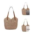 Wholesale Women Fashion Casual Straw Woven Large Capacity Vacation Tote Bag - Image 4