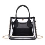 Wholesale Women Fashion Casual Transparent Pvc With Leather Chain Shoulder Bag - Image 4