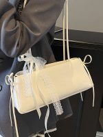 Wholesale Women Fashion Simple Solid Color Lace-Up Shoulder Bag - Image 4