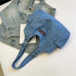 Wholesale Women Fashion Casual Large Capacity Denim Shoulder Bag - Image 5