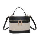 Wholesale Fashion Cylinder Stitching Color Shoulder Bag - Image 4