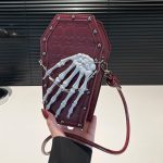 Wholesale Women Fashion Gothic Skeleton Hand Rivet Shoulder Bag
