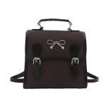 Wholesale Women Fashion Casual Printed Bowknot Buckle Canvas Backpack - Image 5