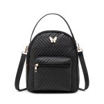 Wholesale Women Fashion Casual Solid Color Butterfly Label Decorative Backpack - Image 5