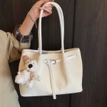 Wholesale Women Fashion Casual Solid Color Woven Pendant Shoulder Bag