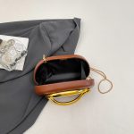 Women Fashion Casual Geometric Ring Chain Shoulder Bag - Image 4