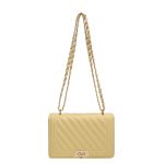 Women Casual Simple Solid Color Lock Buckle Chain Square Shoulder Bag - Image 5