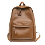 Wholesale Men Women Retro Leather Schoolbag College Students Commuter Travel Backpack - Image 5