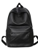 Wholesale Pu Soft Leather Schoolbag Women Men College Students Casual Travel Backpack - Image 5